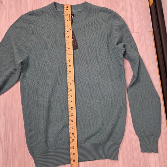 NWT Grafton Teal Textured Knit Crewneck Sweater Women's Size Small - Picture 6 of 9